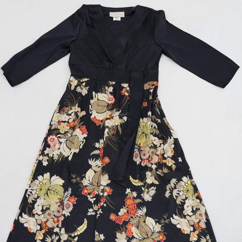 Monroe & Main Floral Print Maxi Dress V-Neck Sleeveless Size 8